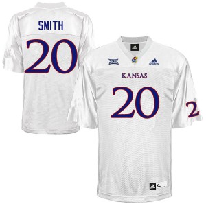 Men's Kansas Jayhawks Bam Smith #20 White High School Jerseys 285632-547