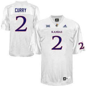 Men's Kansas Jayhawks Boobie Curry #2 White Stitch Jerseys 458186-495
