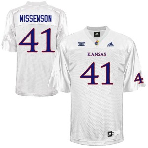 Men's Kansas Jayhawks Cameron Nissenson #41 White Player Jerseys 793615-270
