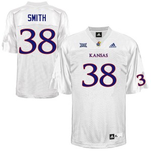 Mens Kansas Jayhawks Dante Smith #38 White Stitched Jersey 364732-641