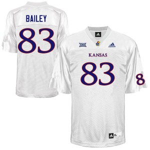 Men Kansas Jayhawks Jailen Bailey #83 White Alumni Jersey 483434-959