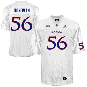 Mens Kansas Jayhawks Josh Donovan #56 NCAA White Jerseys 648781-194