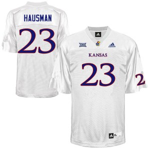 Mens Kansas Jayhawks Malik Hausman #23 White Stitched Jersey 486345-100