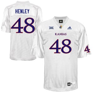 Mens Kansas Jayhawks Parker Henley #48 College White Jersey 365962-690