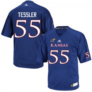 Men Kansas Jayhawks Rexx Tessler #55 Royal Official Jersey 144933-650