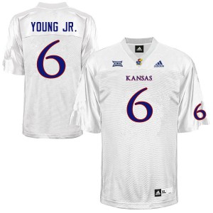 Men Kansas Jayhawks Scottie Young Jr. #6 White High School Jersey 349425-301