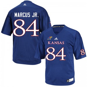 Men Kansas Jayhawks Thomas Marcus Jr. #84 Football Royal Jerseys 786369-154