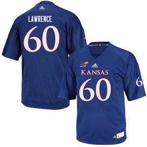 Men's Kansas Jayhawks Beau Lawrence #60 Stitch Royal Jersey 499687-419