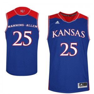 Men Kansas Jayhawks Caelynn Manning-Allen #25 NCAA Royal Jersey 687938-694