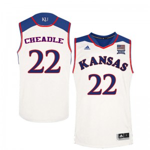 Men's Kansas Jayhawks Chayla Cheadle #22 Player White Jersey 308854-129