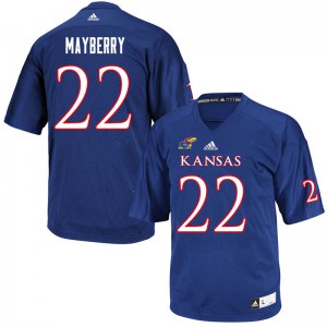 Men's Kansas Jayhawks Duece Mayberry #22 Royal Player Jerseys 647214-235