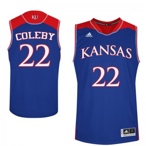 Men Kansas Jayhawks Dwight Coleby #22 Blue Stitched Jerseys 222535-607