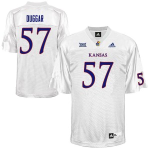 Men's Kansas Jayhawks Emory Duggar #57 Alumni White Jerseys 755529-462