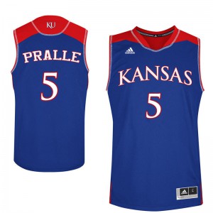 Men's Kansas Jayhawks Fred Pralle #5 Basketball Royal Jerseys 449720-925