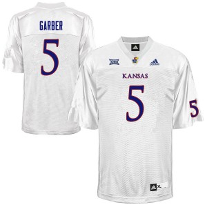 Men Kansas Jayhawks Gabe Garber #5 White High School Jersey 187302-704