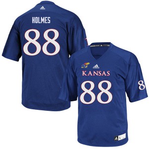 Men Kansas Jayhawks J.J. Holmes #88 Football Royal Jerseys 835792-309