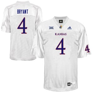 Mens Kansas Jayhawks Jacobee Bryant #4 White Stitched Jersey 211702-789
