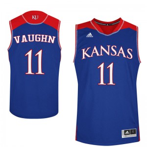 Men Kansas Jayhawks Jacque Vaughn #11 Embroidery Royal Jerseys 204212-489