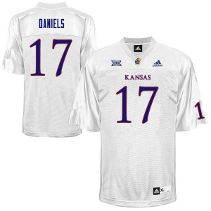 Mens Kansas Jayhawks Jalon Daniels #17 Player White Jerseys 366131-469