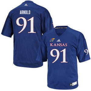 Men Kansas Jayhawks Jelani Arnold #91 Royal Player Jerseys 719037-561