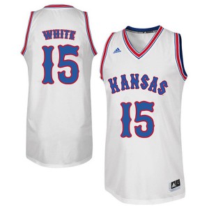 Men's Kansas Jayhawks Jo Jo White #15 White Retro Throwback Basketball Jersey 519723-285