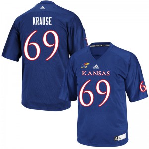 Men's Kansas Jayhawks Joe Krause #69 Embroidery Royal Jerseys 849371-144