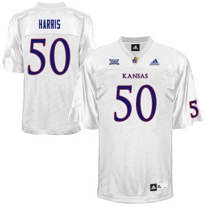 Mens Kansas Jayhawks Marcus Harris #50 Alumni White Jersey 411051-534