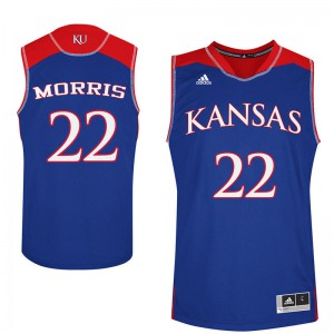 Mens Kansas Jayhawks Marcus Morris #22 Royal Basketball Jersey 810614-544