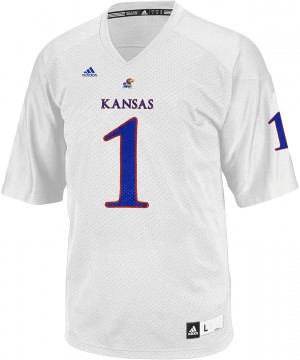 Men's Kansas Jayhawks Custom #00 White University Jerseys 147142-561