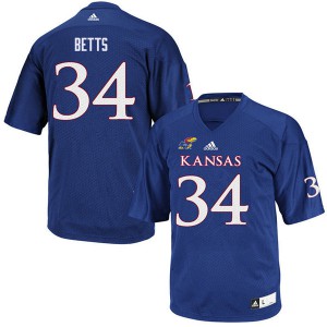 Men Kansas Jayhawks Nate Betts #34 University Royal Jerseys 855613-654