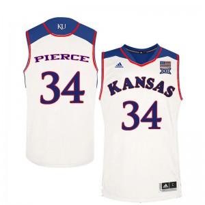 Men Kansas Jayhawks Paul Pierce #34 White Stitch Jersey 572897-452