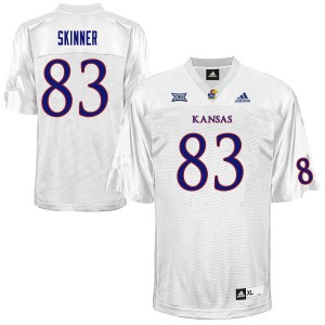 Mens Kansas Jayhawks Quentin Skinner #83 White Stitch Jerseys 823940-514