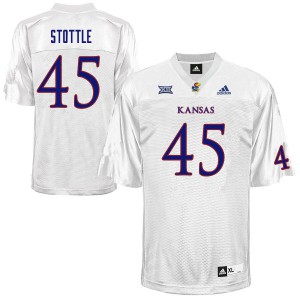 Men's Kansas Jayhawks Tyler Stottle #45 Alumni White Jersey 782023-621