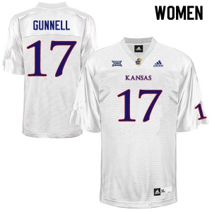 Womens Kansas Jayhawks Grant Gunnell #17 White Alumni Jerseys 646791-313