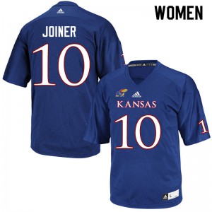 Women's Kansas Jayhawks Jamarye Joiner #10 Embroidery Royal Jerseys 395186-596