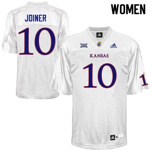 Women's Kansas Jayhawks Jamarye Joiner #10 University White Jerseys 702258-229