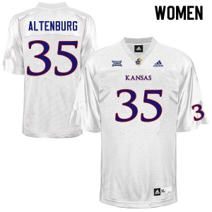 Women's Kansas Jayhawks Karl Altenburg #35 University White Jersey 457199-656