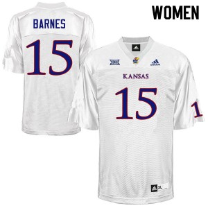 Women Kansas Jayhawks McKenzie Barnes #15 White High School Jerseys 680325-767