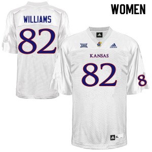 Women's Kansas Jayhawks Zach Williams #82 White Player Jersey 887226-695
