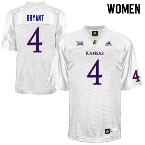 Womens Kansas Jayhawks Jacobee Bryant #4 White College Jerseys 267288-916