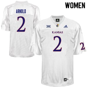 Women Kansas Jayhawks Lawrence Arnold #2 White Stitch Jersey 652422-546