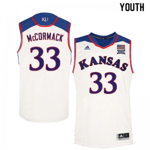 Youth Kansas Jayhawks David McCormack #33 NCAA White Jerseys 121559-687