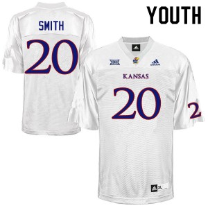 Youth Kansas Jayhawks Bam Smith #20 College White Jersey 341123-900