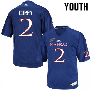 Youth Kansas Jayhawks Boobie Curry #2 Stitch Royal Jersey 816709-630