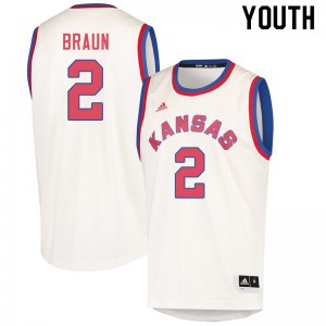Youth Kansas Jayhawks Christian Braun #2 Basketball Cream Jersey 248308-776