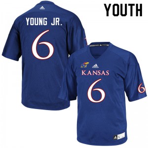 Youth Kansas Jayhawks Scottie Young Jr. #6 Royal Official Jerseys 758337-144