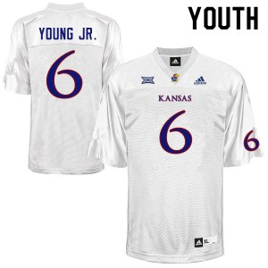 Youth Kansas Jayhawks Scottie Young Jr. #6 White NCAA Jerseys 765185-762