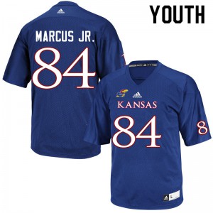 Youth Kansas Jayhawks Thomas Marcus Jr. #84 Royal Stitched Jersey 831149-806