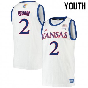 Youth Kansas Jayhawks Christian Braun #2 White Basketball Jerseys 383983-569