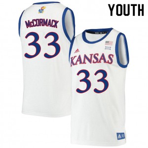 Youth Kansas Jayhawks David McCormack #33 White Official Jerseys 740612-337